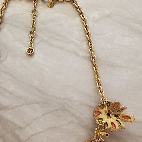 ✨ J.Crew Pink Rhinestone Crystal Cluster Stacked Statement Necklace ✨ - Picture 11 of 16